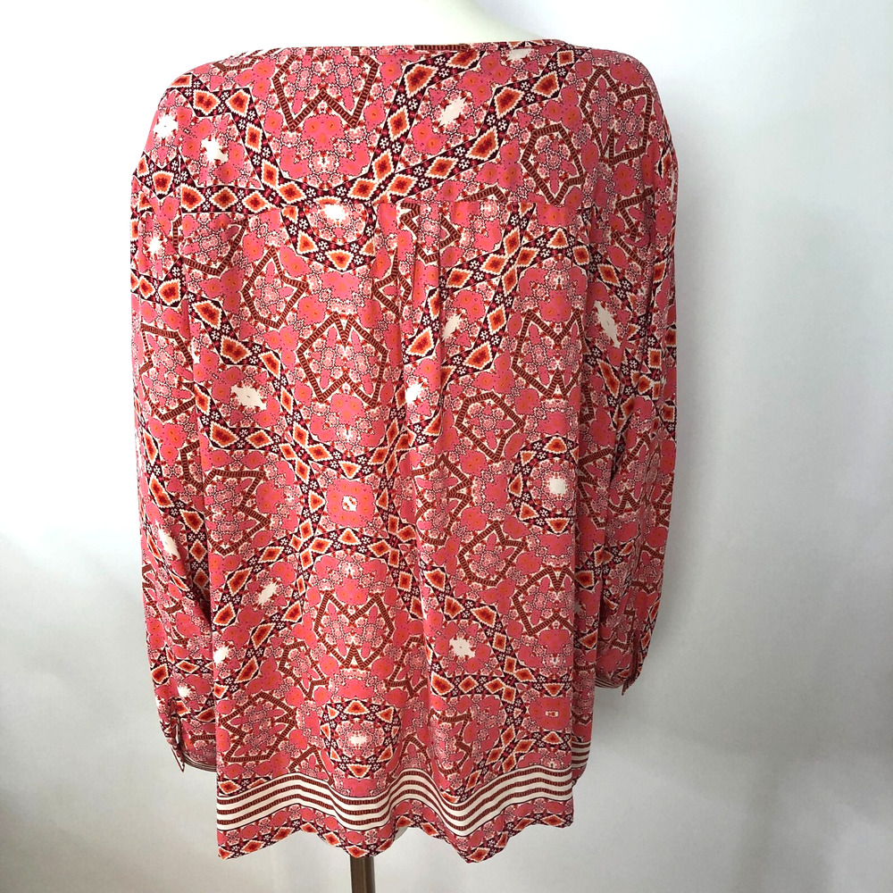 Talbots Plus 3x All Over Print Polyester Button L… - image 3
